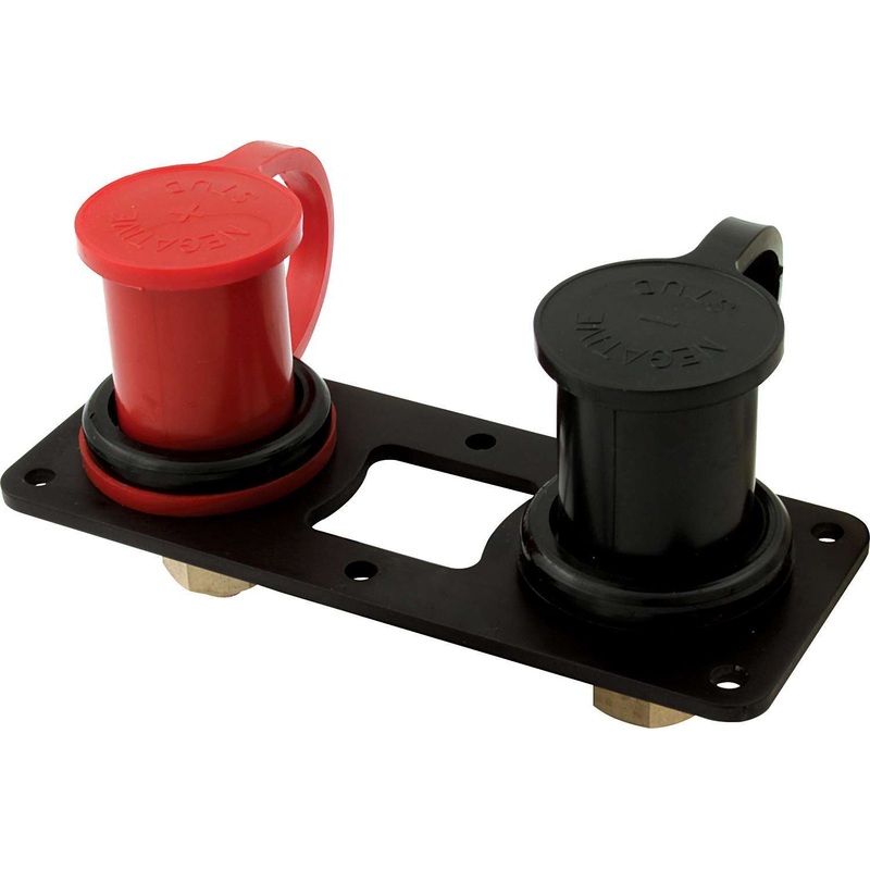 QuickCar Battery Charging Posts Pair w/Flat Mount Bracket