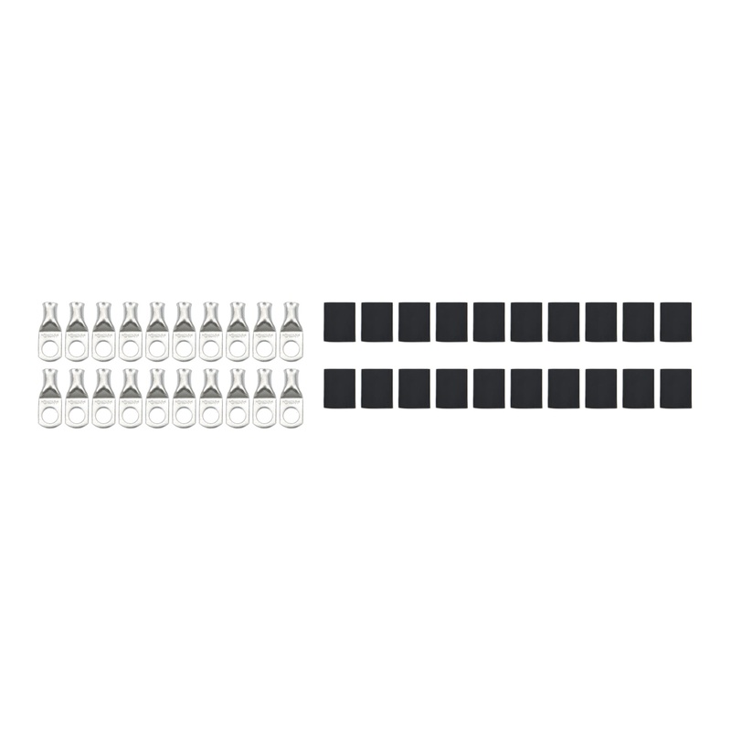 QuickCar Ring Terminal 1/2 2 Gauge w/Heat Shrink (20pk)