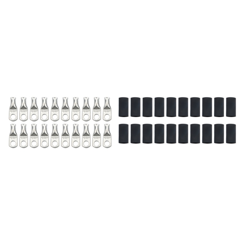 QuickCar Ring Terminal 1/4 8 Gauge w/Heat Shrink (20pk)