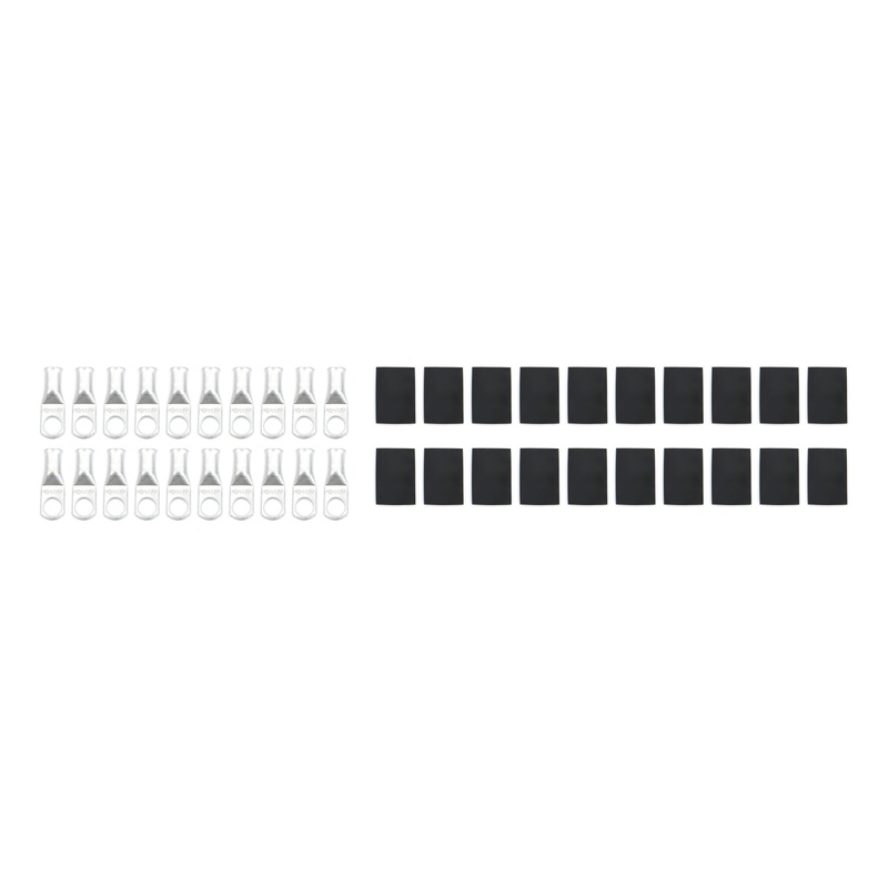 QuickCar Ring Terminal 3/8 4 Gauge w/Heat Shrink (20pk)