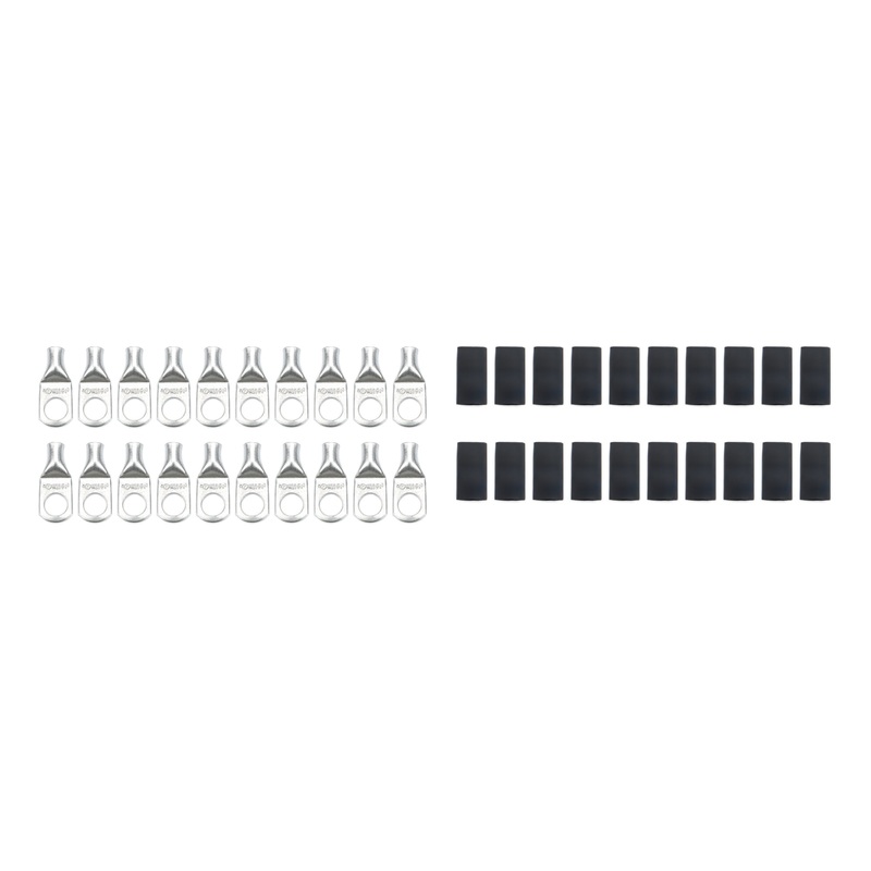 QuickCar Ring Terminal 3/8 8 Gauge w/Heat Shrink (20pk)