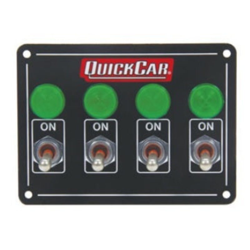 QuickCar Accessory Panel 4 Switch w/Pilot Weatherproof