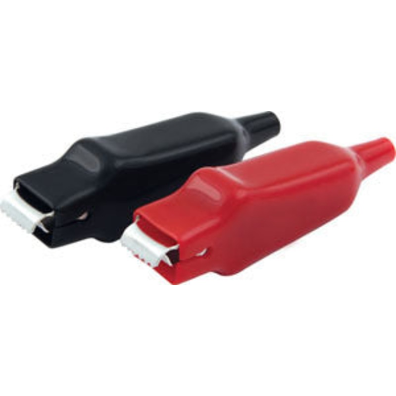 QuickCar Alligator Clamps Red & Black (Pair)