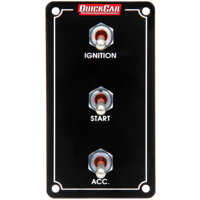 QuickCar Ign. Panel Extreme Vert. 3 Switch Dual Ignition