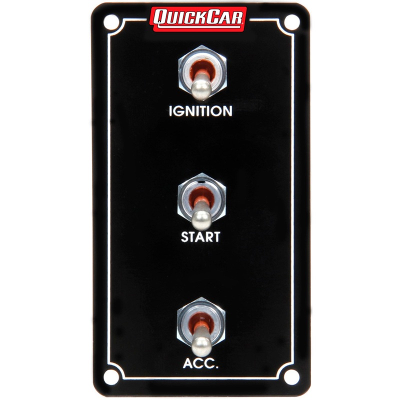 QuickCar Ign. Panel Extreme Vert. 3 Switch Pigtail End