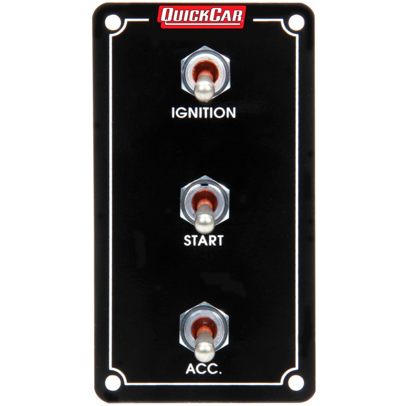 QuickCar Ign. Panel Extreme Vert. 3 Switch Single Ignition
