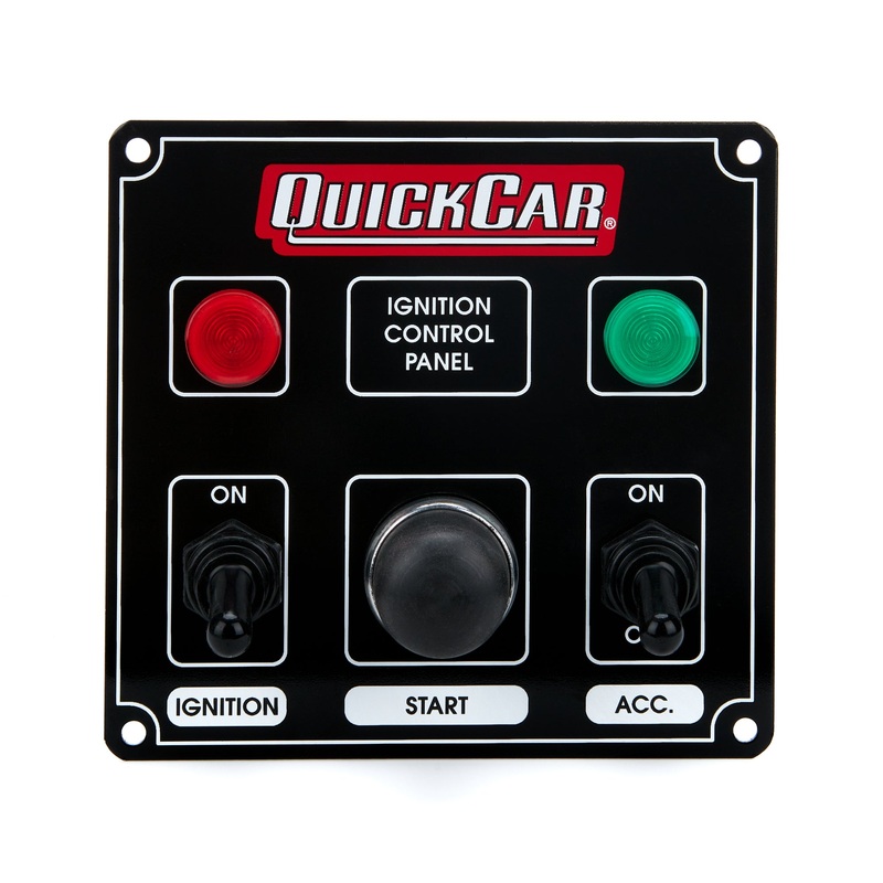 QuickCar Ignition Panel Black w/1 Acc. & Lights