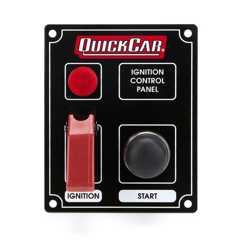 QuickCar Ignition Panel Black w/Flip Switch & Lights