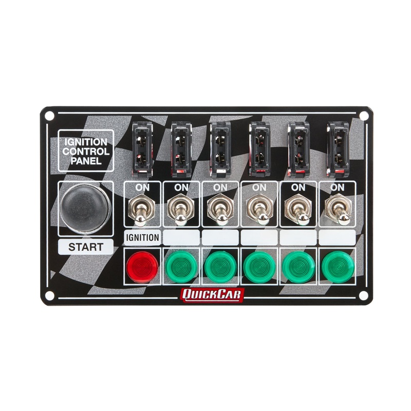 QuickCar Ignition Panel Fused w/Start Button & Lights