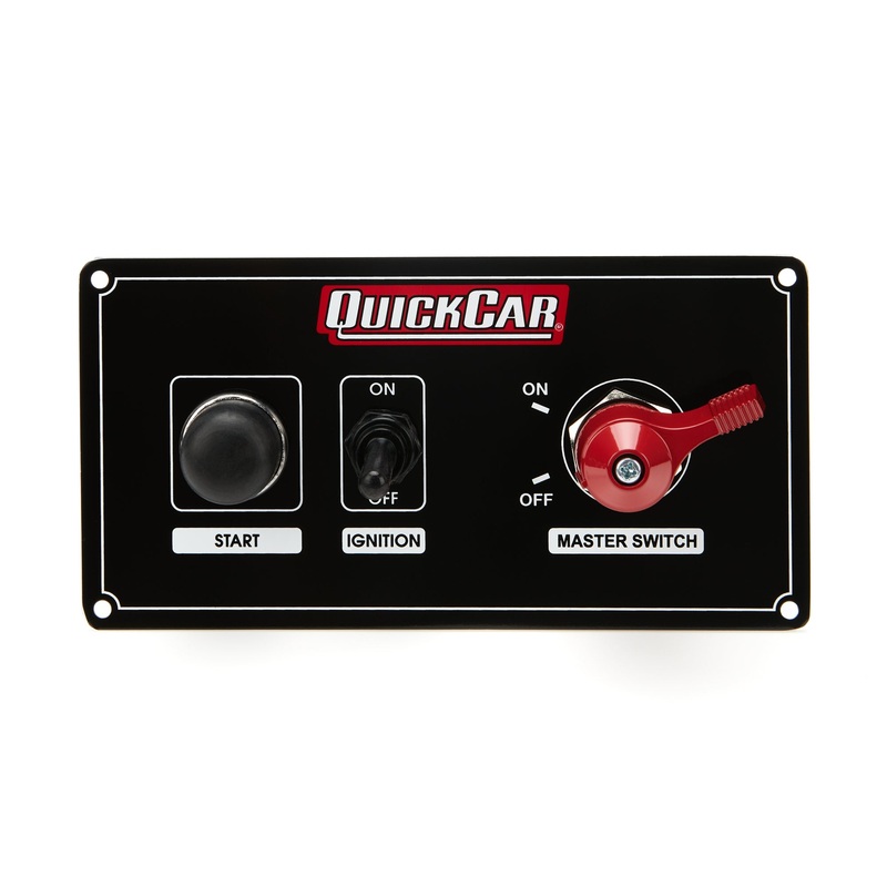 QuickCar Ignition Panel w/MSD & 1 Accessory Switch