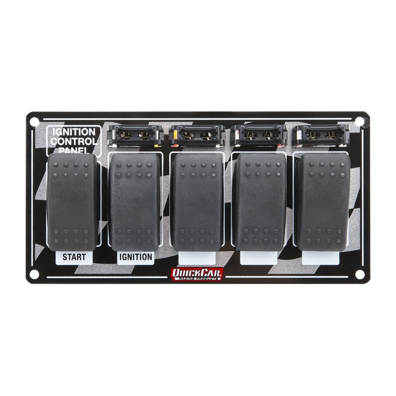 QuickCar Ignition Panel w/Rocker Switches & Fuses