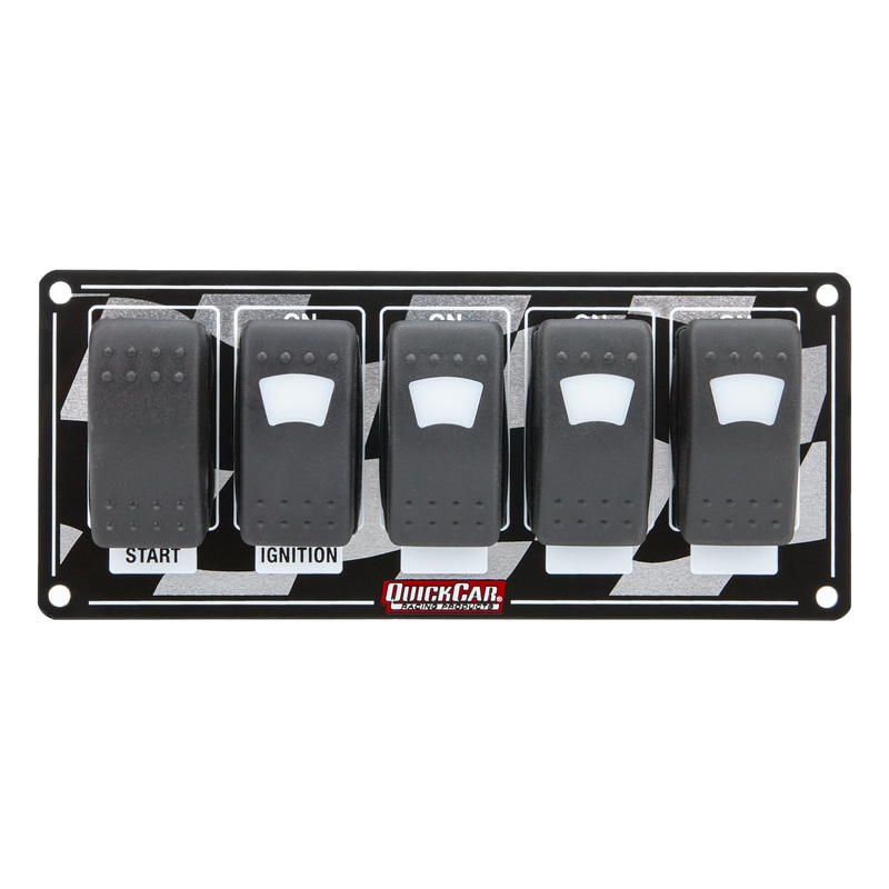 QuickCar Ignition Panel w/Rocker Switches & Lights
