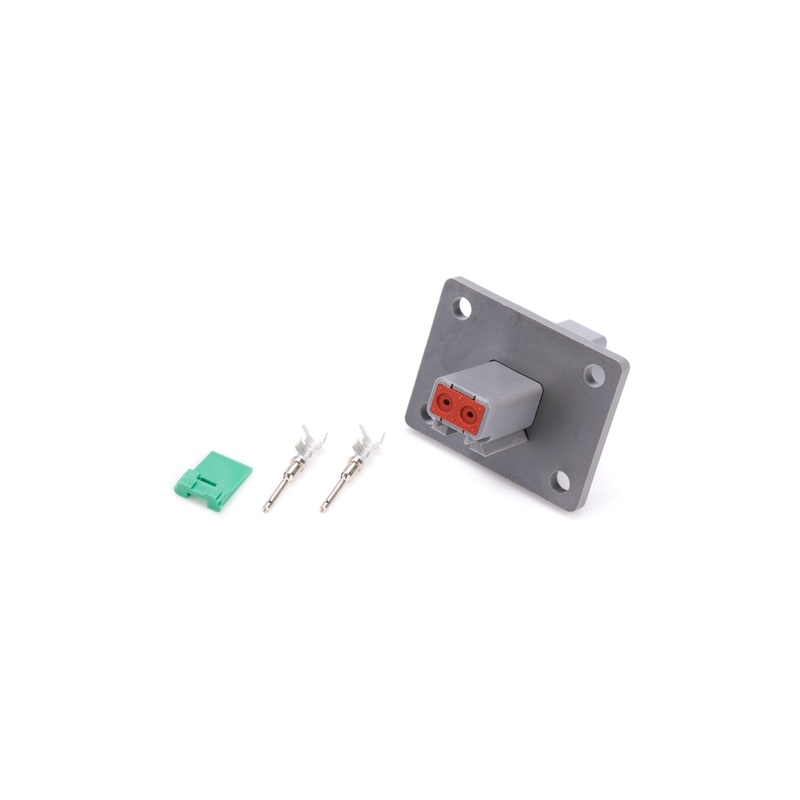 QuickCar Plug Deutsch 2 Pin Receptacle w/Flange