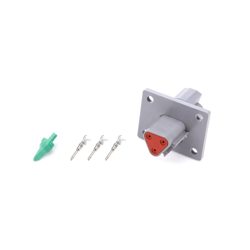 QuickCar Plug Deutsch 3 Pin Receptacle w/Flange