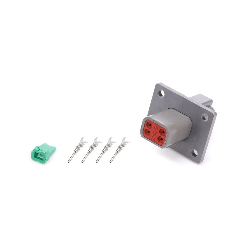QuickCar Plug Deutsch 4 Pin Receptacle w/Flange