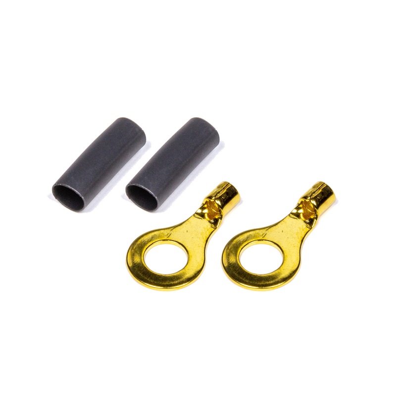 QuickCar Ring Terminal 1/4 14-16 Gauge Pair w/Heat Shrink