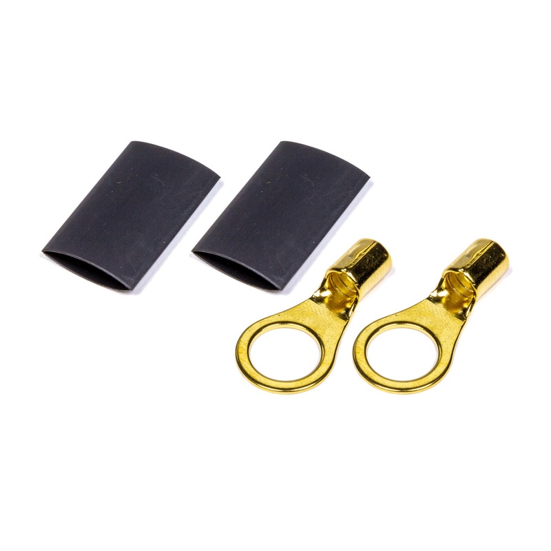 QuickCar Ring Terminal 3/8 8-10 Gauge Pair w/Heat Shrink