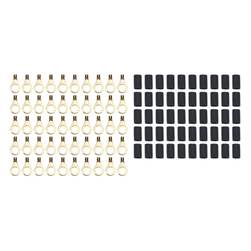 QuickCar Ring Terminal 5/16 14- 16 Gauge w/Heat Shrink 50pk