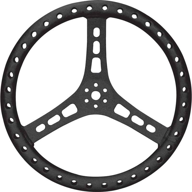 QuickCar 15 Steering Wheel L/W Aluminum Black