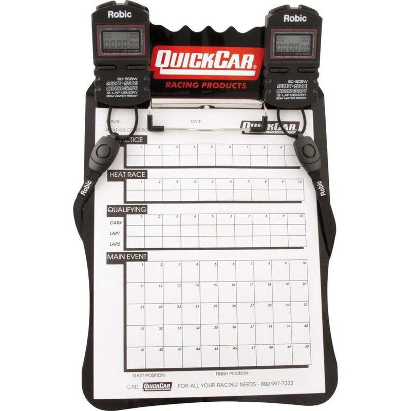 QuickCar Clipboard Timing System Black