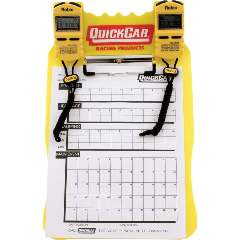 QuickCar Clipboard Timing System Yellow