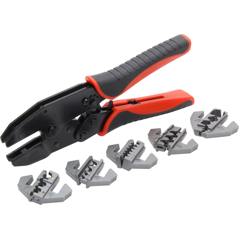 QuickCar Ratcheting Wire Crimper w/Dies
