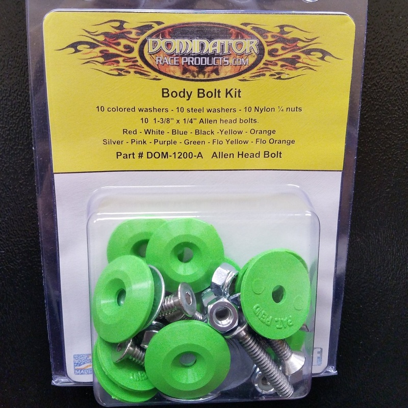 Dominator Body Bolt Kit Allen Head Xtreme Green