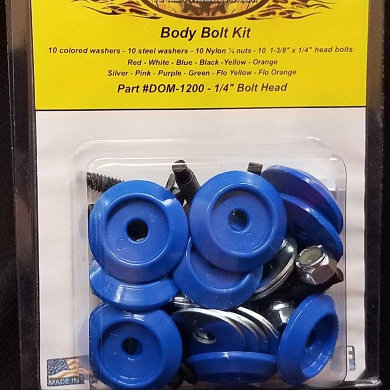 Dominator Body Bolt Kit Hex Head Blue