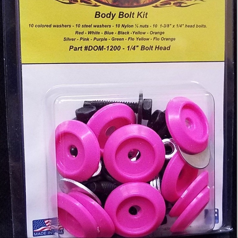 Dominator Body Bolt Kit Hex Head Pink