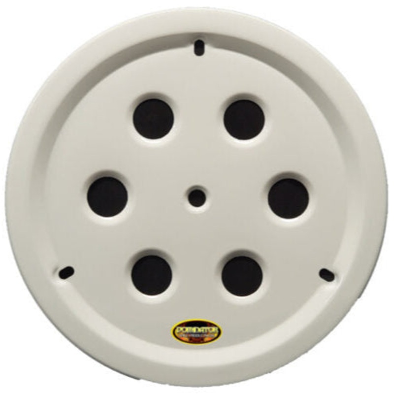 Dominator Wheel Cover Hole Vent Aluminum Bolt 15 White