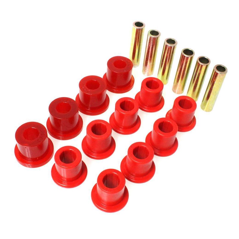 Energy Suspension 87-94 CJ Front & Rear Spring Bushing Set (Red) 2.2107R