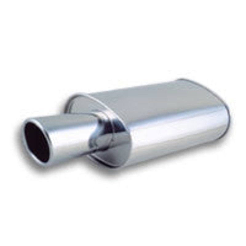 StreetPower Oval Muffler w/4 Round Angle Cut 1042