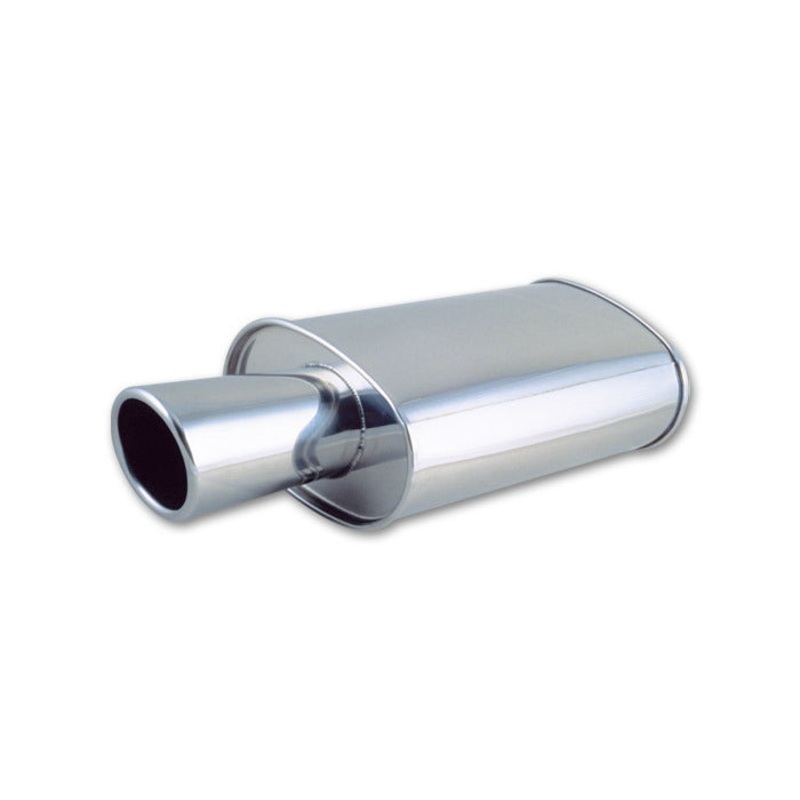 StreetPower Oval Muffler w/4 Round Angle Cut 1046