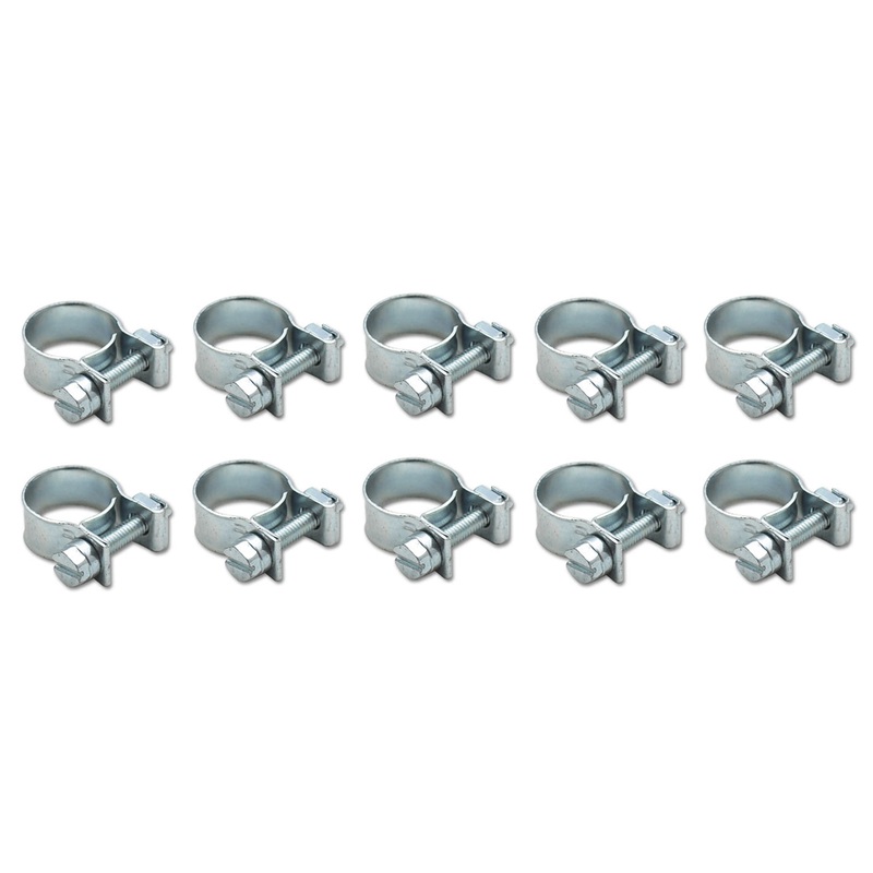 Fuel Injector Style Mini Hose Clamp 15mm-17mm (10pk) 12238