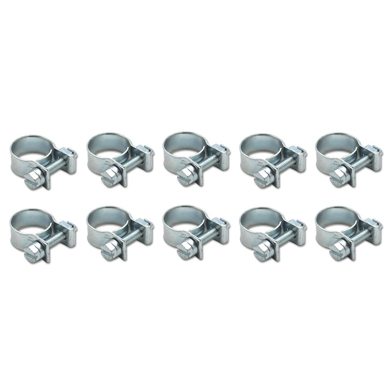 Fuel Injector Style Mini Hose Clamps 7mm-9mm (10pk) 12230