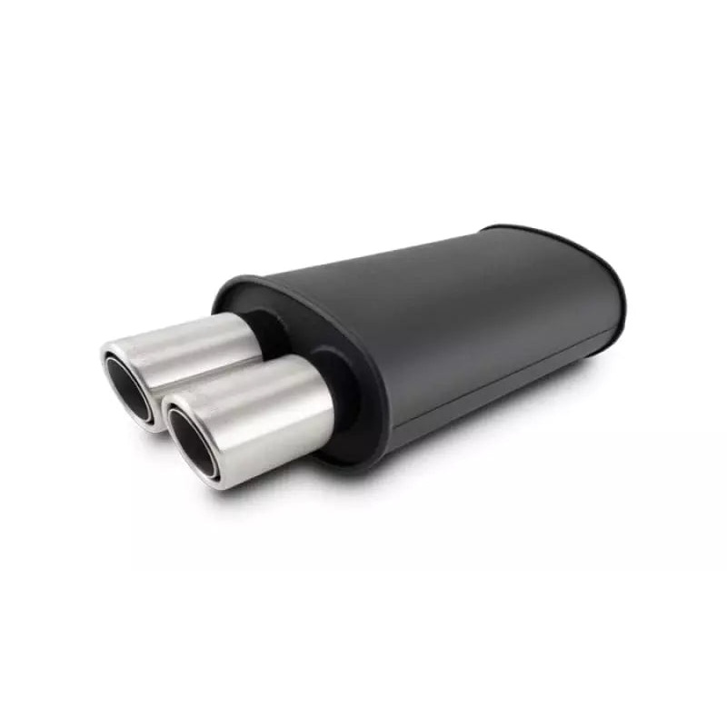 Streetpower Flat Black Oval Muffler 2.5 Inlet 12310