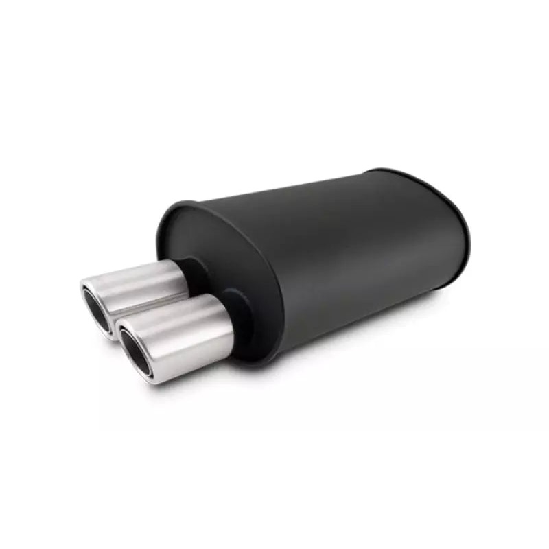 Streetpower Flat Black Oval Muffler 2.5 Inlet 12315