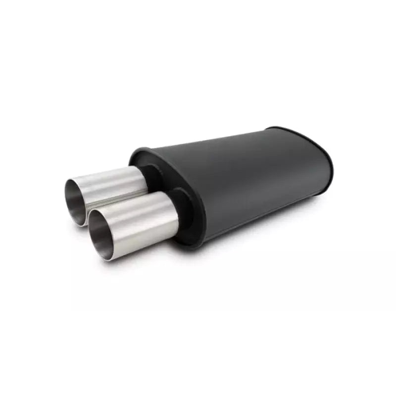 Streetpower Flat Black Oval Muffler 2.5 Inlet 12320