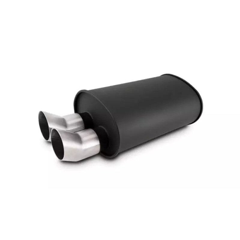 Streetpower Flat Black Oval Muffler 2.5 Inlet 12335
