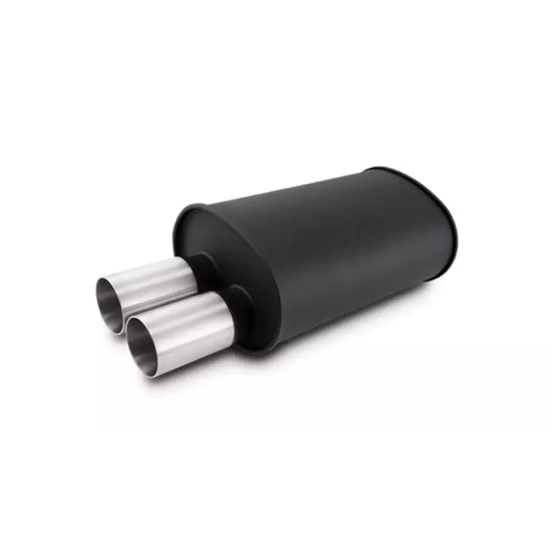 Streetpower Flat Black Oval Muffler 3 Inlet 12326