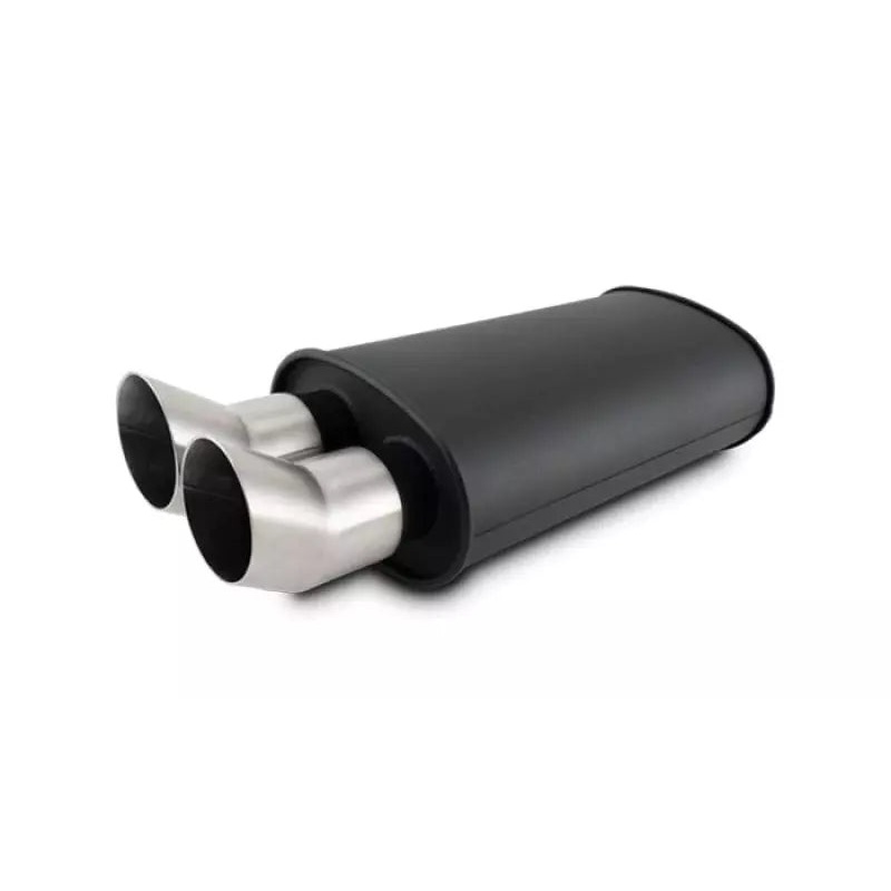 Streetpower Flat Black Oval Muffler 3 Inlet 12331