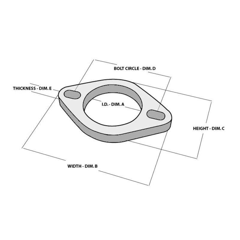 2-bolt Stainless Steel Flange (2.75 ID) 1474S
