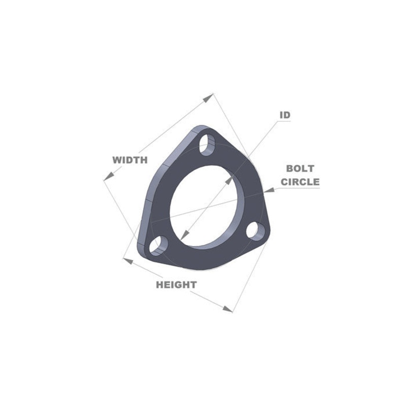 3-Bolt Stainless Steel Flange 2.25 ID 1481S