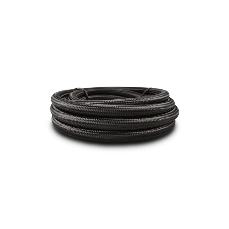 10′ Roll of Black Nylon Braided Flex Hose PTFE 19006