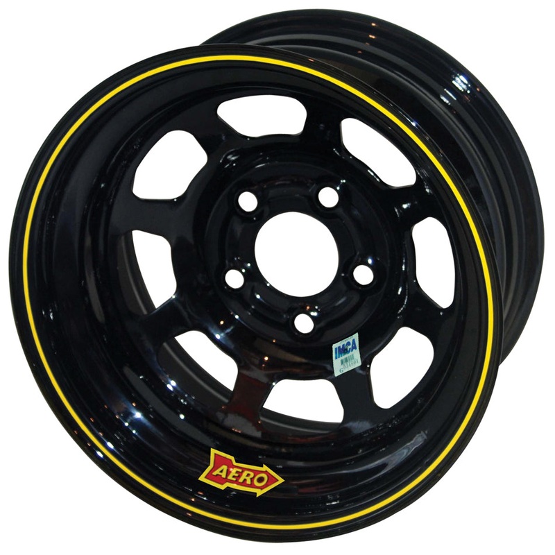 Aero Race Wheels 15×8 2 5.00 Black LR w/ 3 Tabs for Mud Cover