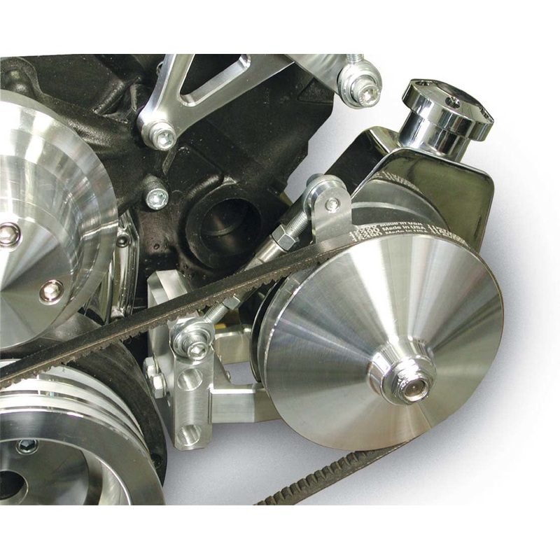 March Performance Power Steering Pump Bracket 66-77 Saginaw