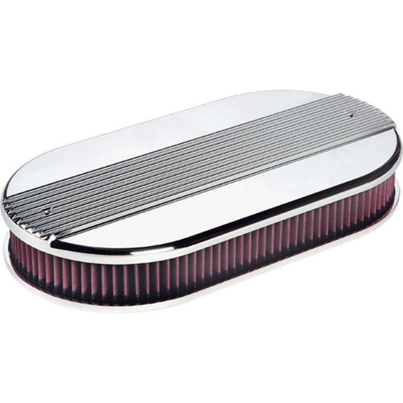 Billet Specialties Air Cleaner Assembly Dual Quad Ribbed Oval