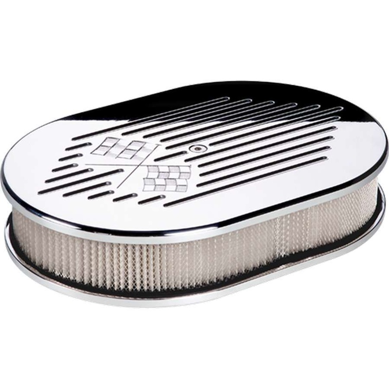 Billet Specialties Air Cleaner Assembly Small Oval w/Flags