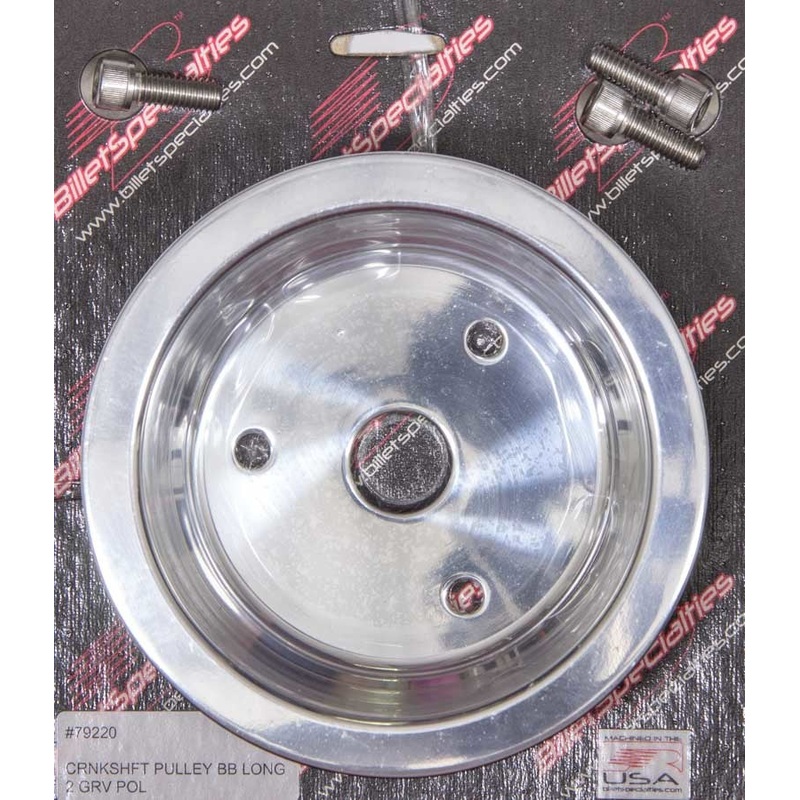 Billet Specialties Crankshaft Pulley BBC 2 GRV LWP Polished