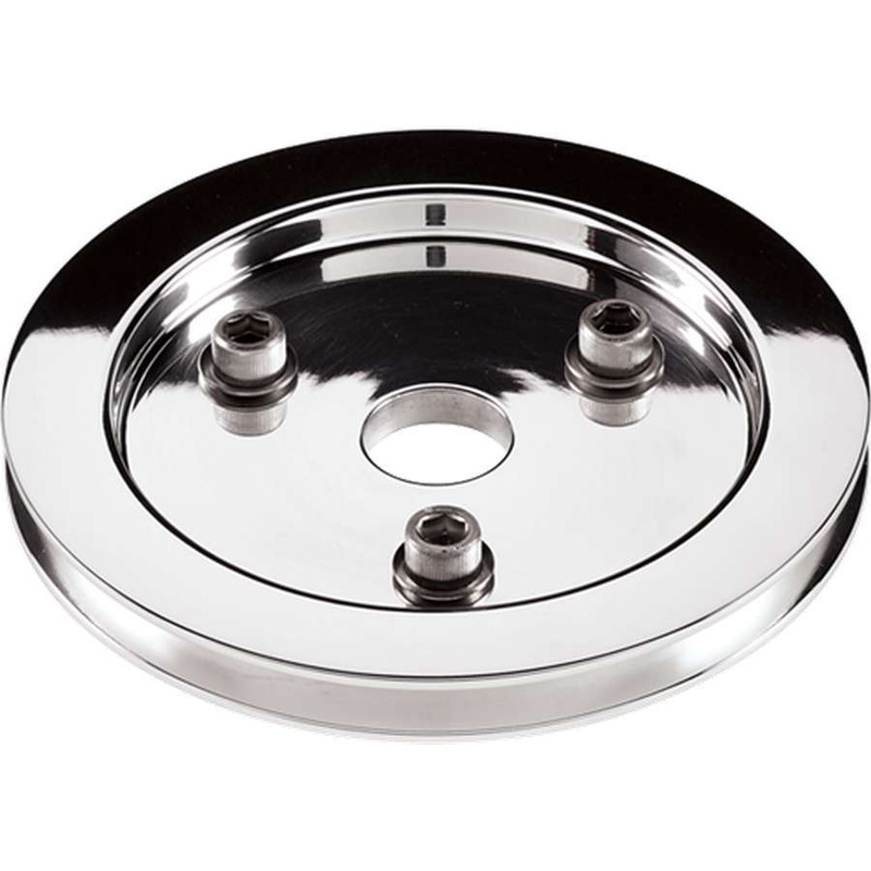 Billet Specialties Crankshaft Pulley Polished SBC 1 Groove Lower Pulley